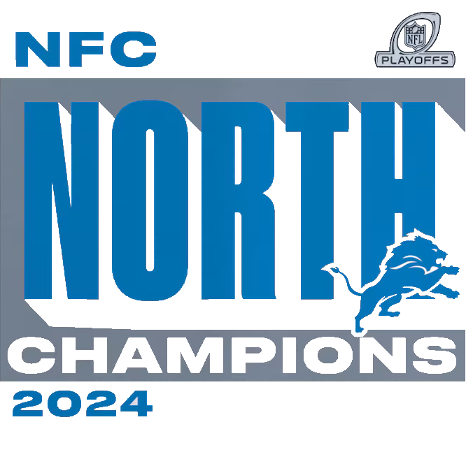 Graphic when the Lions won the 2024 NFC North